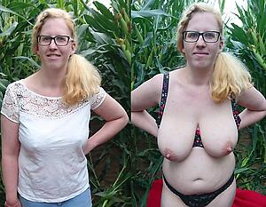 Captivating real mature before and after nude