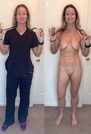 Fascinating before plus after mature photo